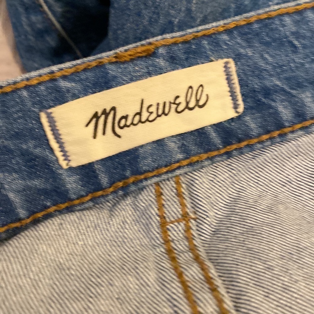 Madewell 90’ straight utility Blue Denim Straight-Leg Jeans size 32 - Picture 7 of 13